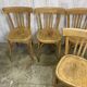 Série de 6 chaises bistrot en bois courbé