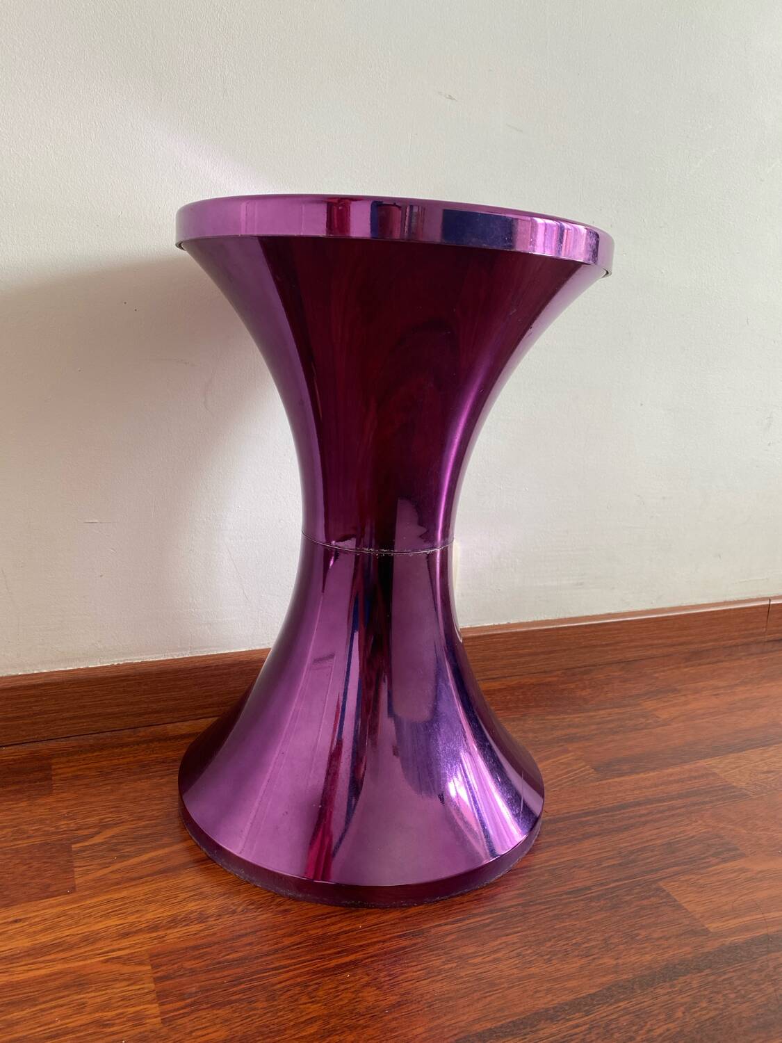 Tam-tam chrome purple stool