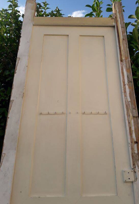 Haussmannian wardrobe door 82.5x261.5cm antique with frame