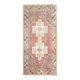 1970s Turkish Oushak Handmade Wool Cotton Pink Area Rug 127x276
