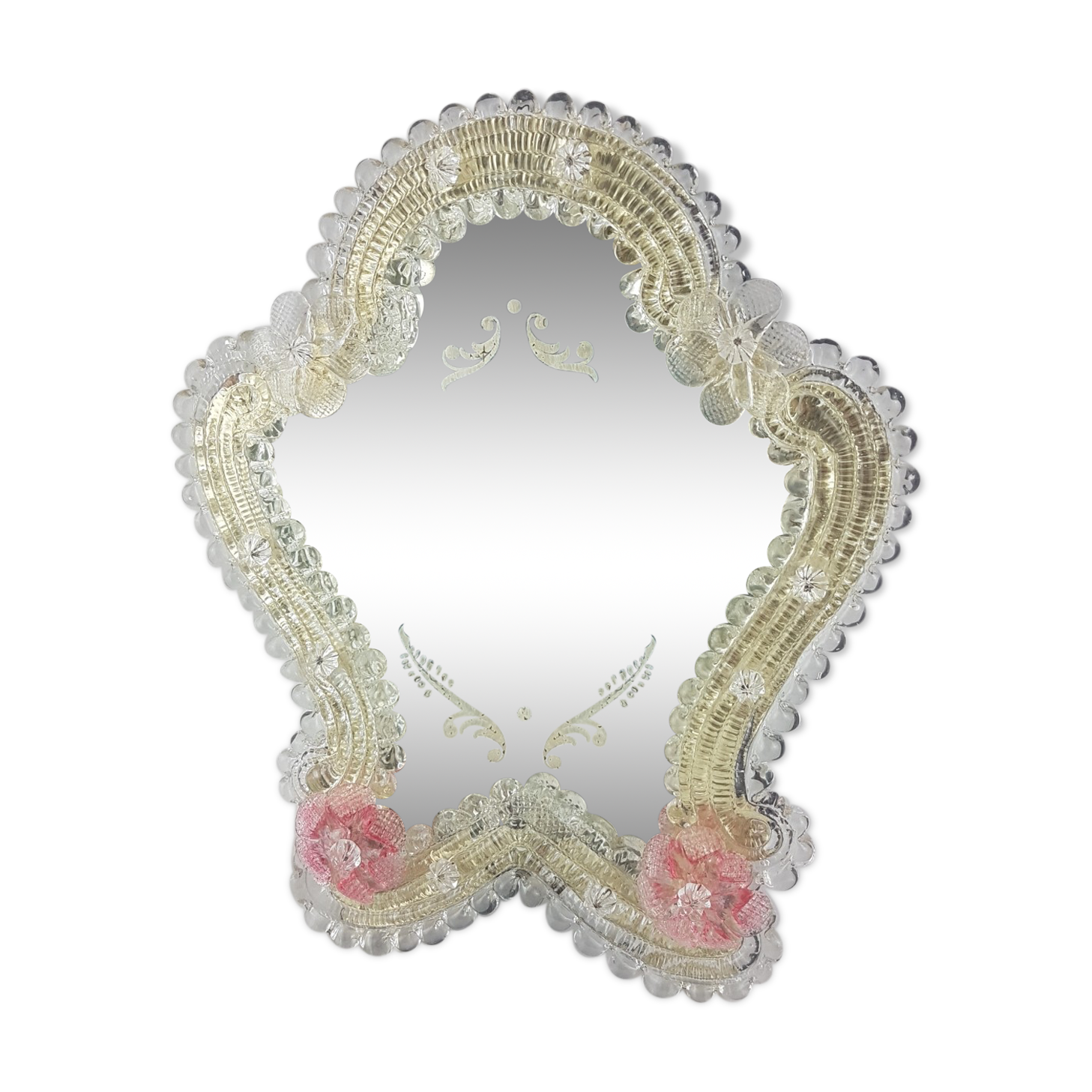Murano glass wall mirror 28x23cm