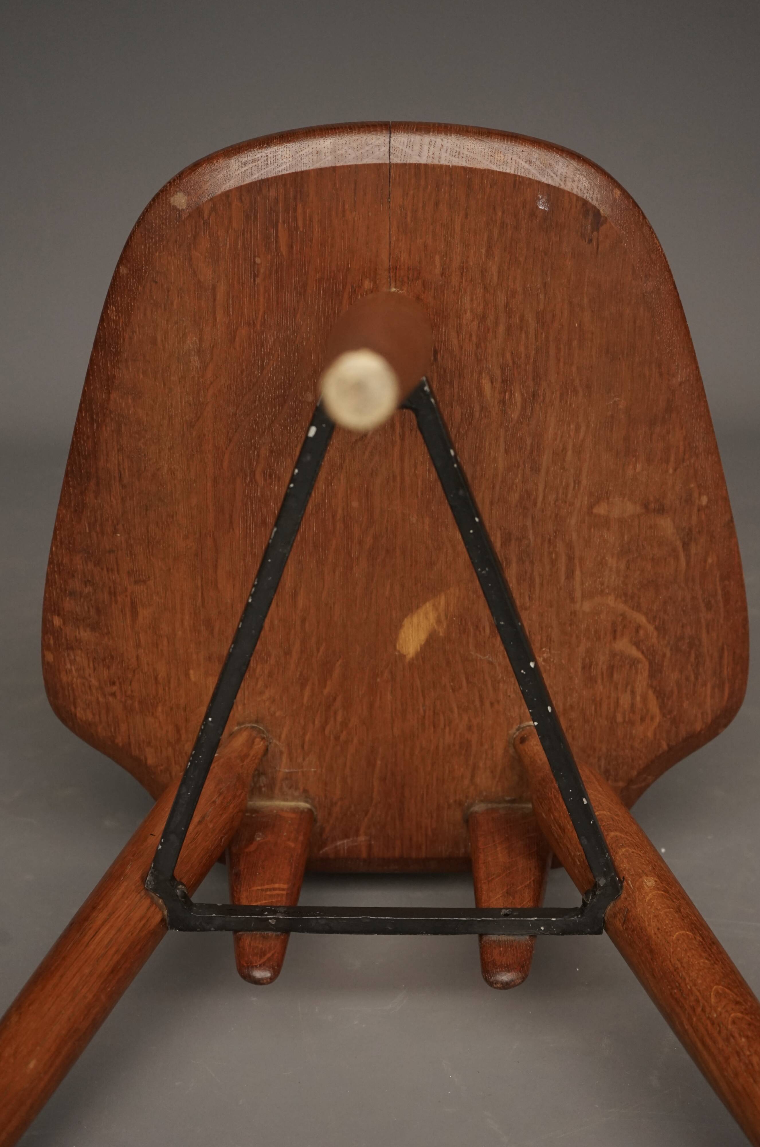 Italian Oak Side Chair, 1950s