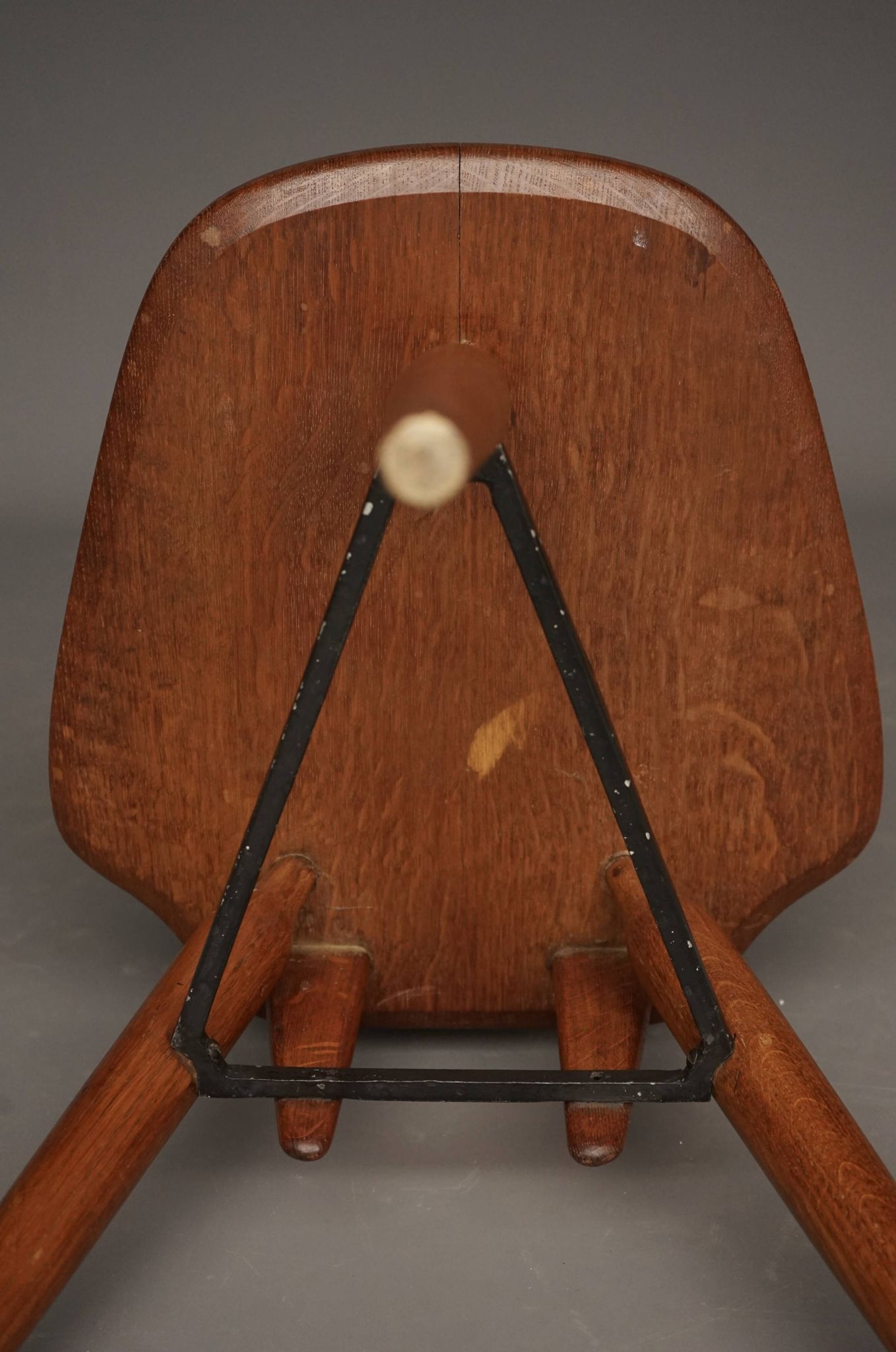 Italian oak accent chair, 1950s
