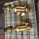 Pair of bronze wall lights