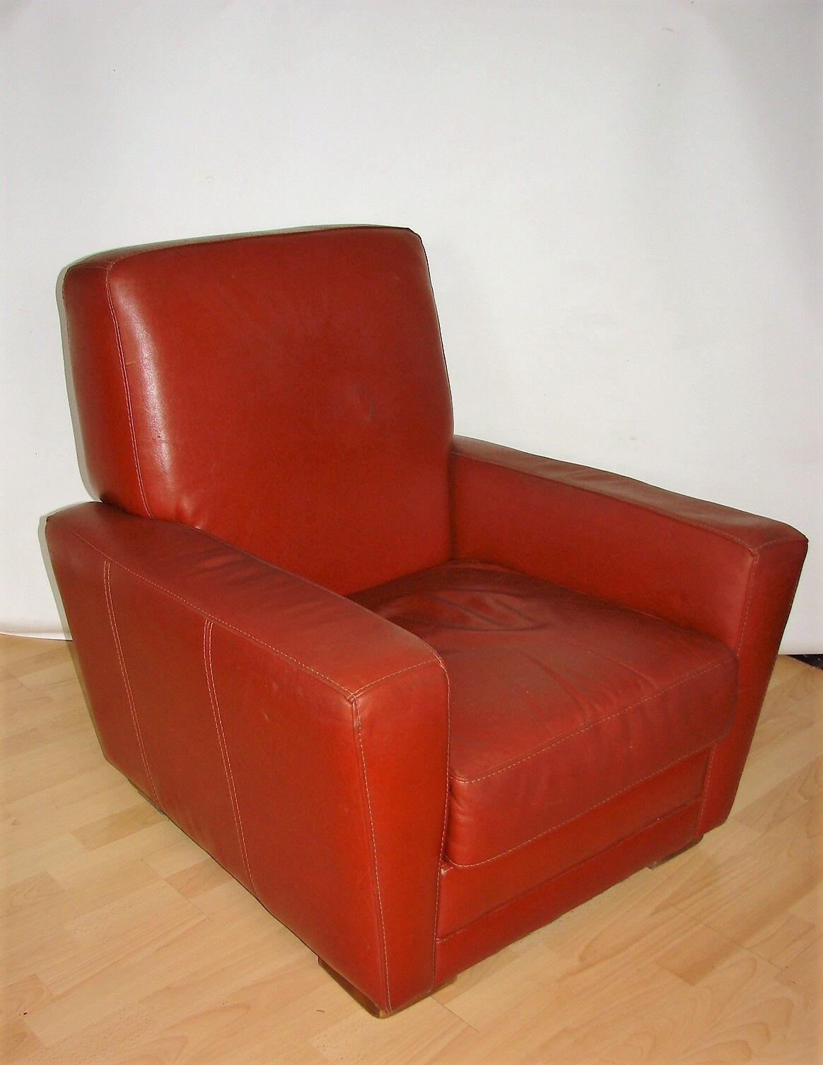 Art deco leather armchair, 1960s