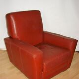 Art deco leather armchair, 1960s