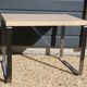 2 nesting tables chrome steel travertine