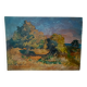 Peinture à l'huile sur panneau isorel paysage "le tamerici livorno" peintre carlo pupi 1939