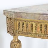 Console in gilded wood and Aleppo breccia marble. Circa 1780.
