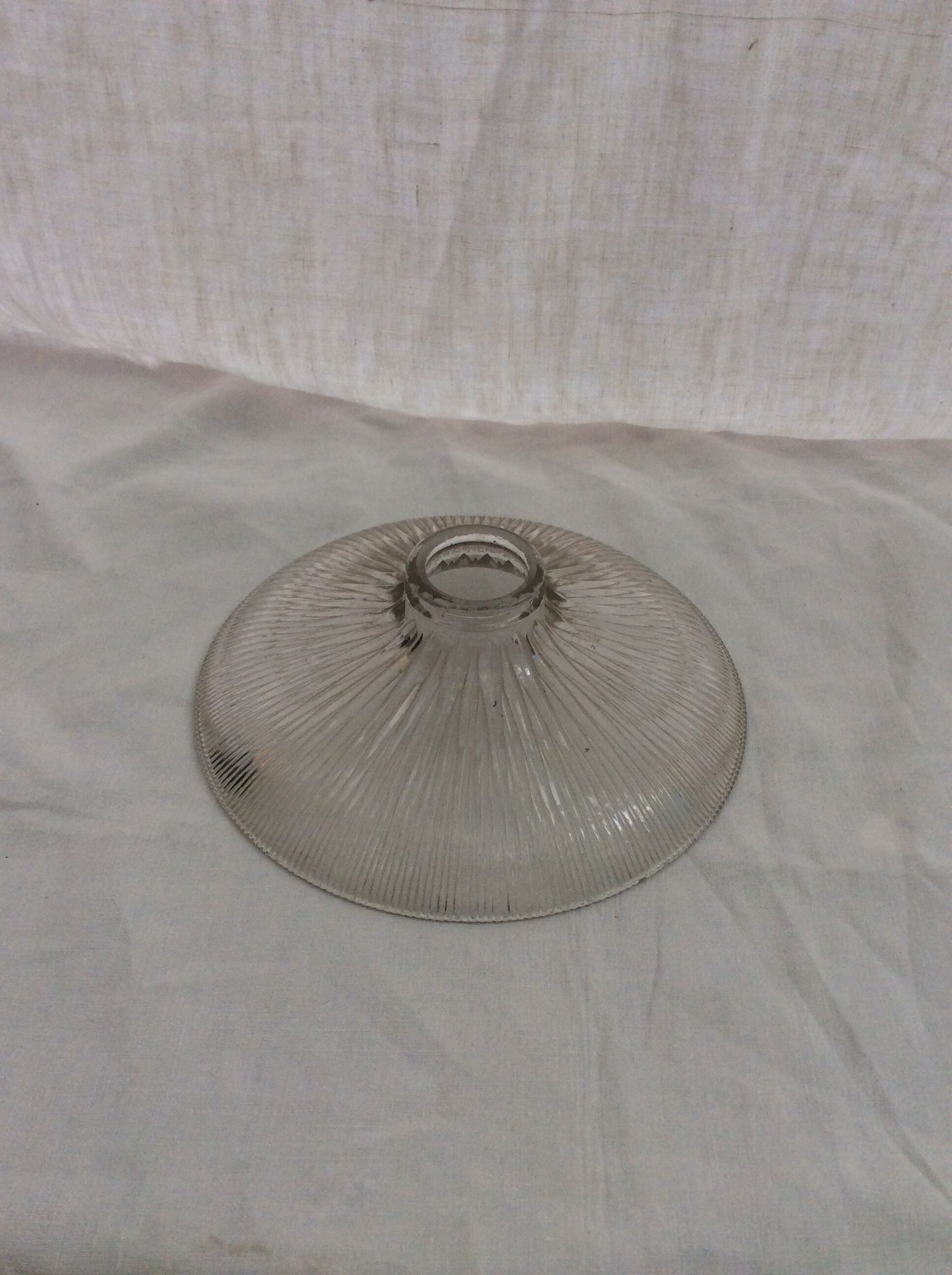 Old holophane glass lampshade