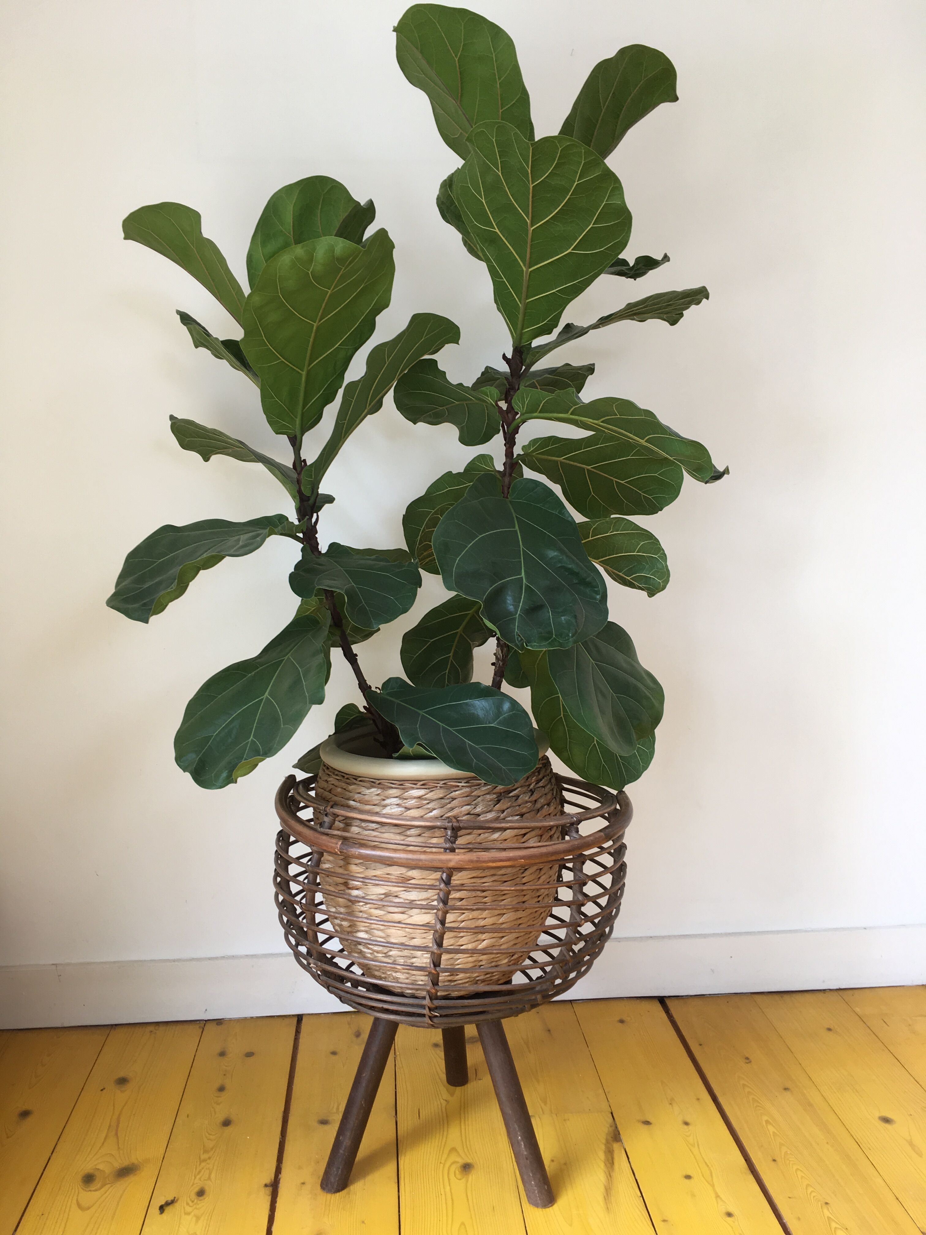 Vintage tripod sewing basket