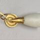 Gold Gilded Wall Sconces set of 2 with Murano Glass Shades