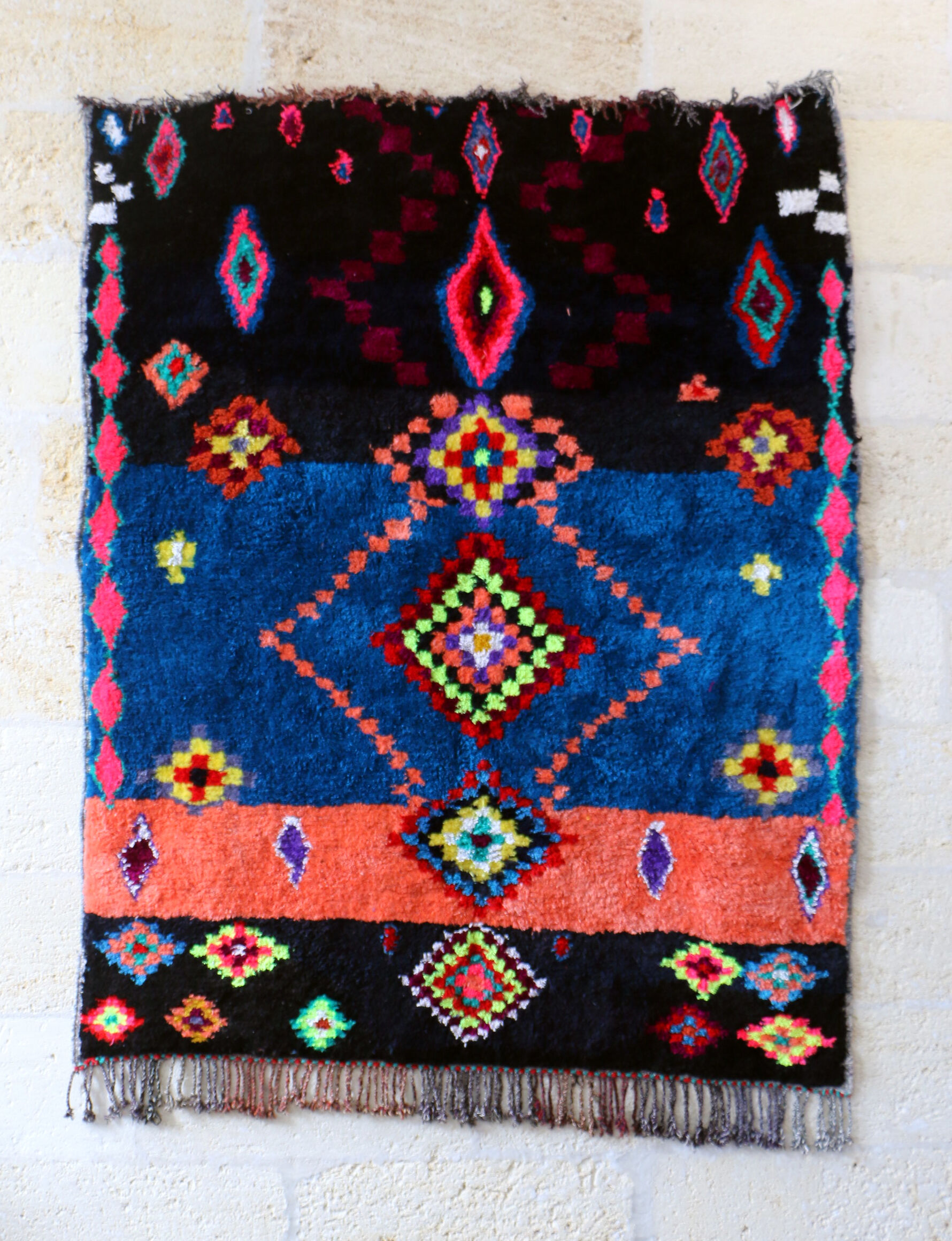 Boujaad style rug set vintage design, name: Life Back 170 cm / 210 cm.