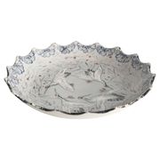 Japanese Meiji Period Light Blue Porcelain Dish with Cranes