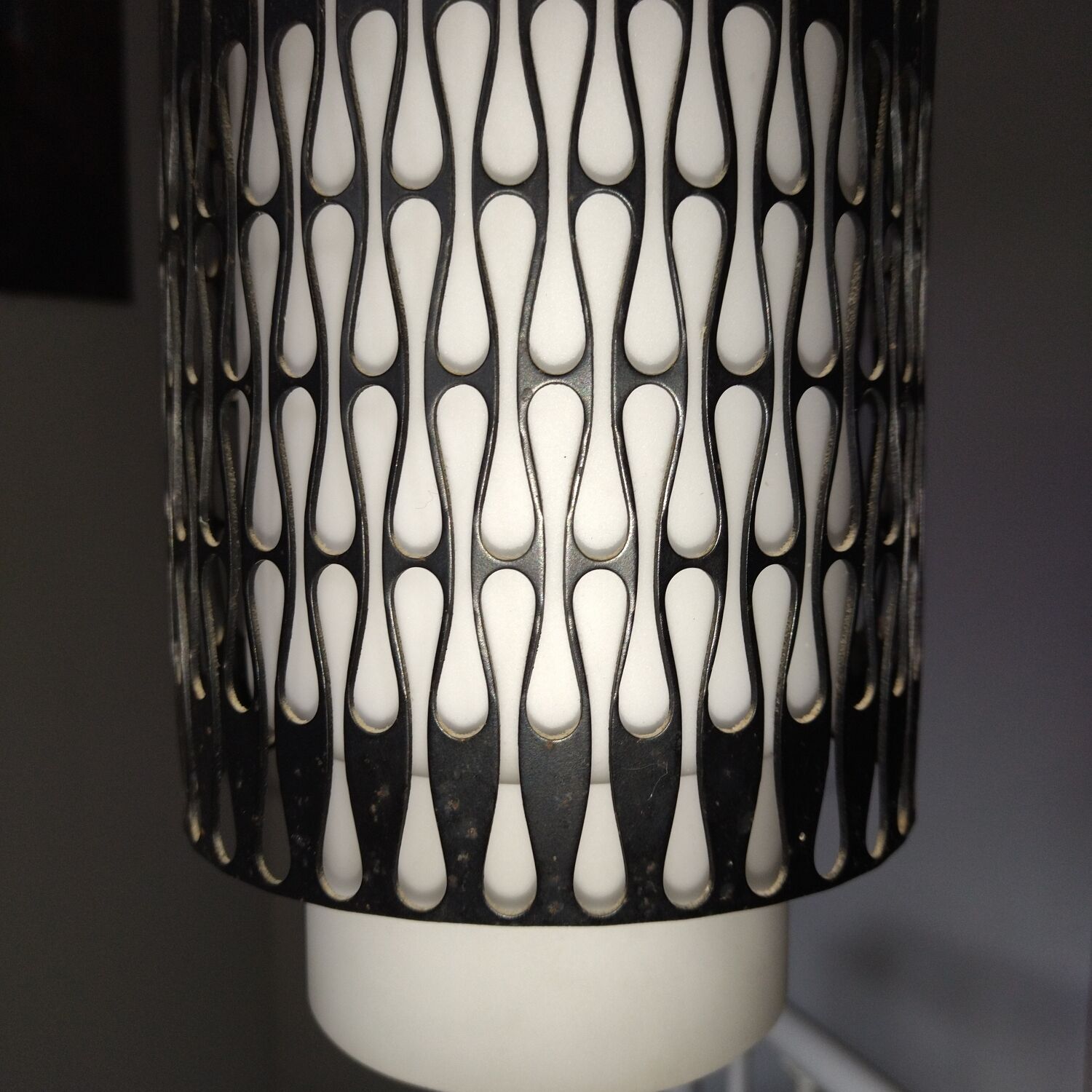 Scandinavian openwork metal pendant lamp