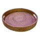 Round wicker tray