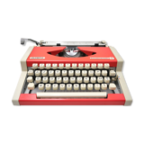 Olympia Orange Salmon Typewriter Revised Vintage With New Ribbon