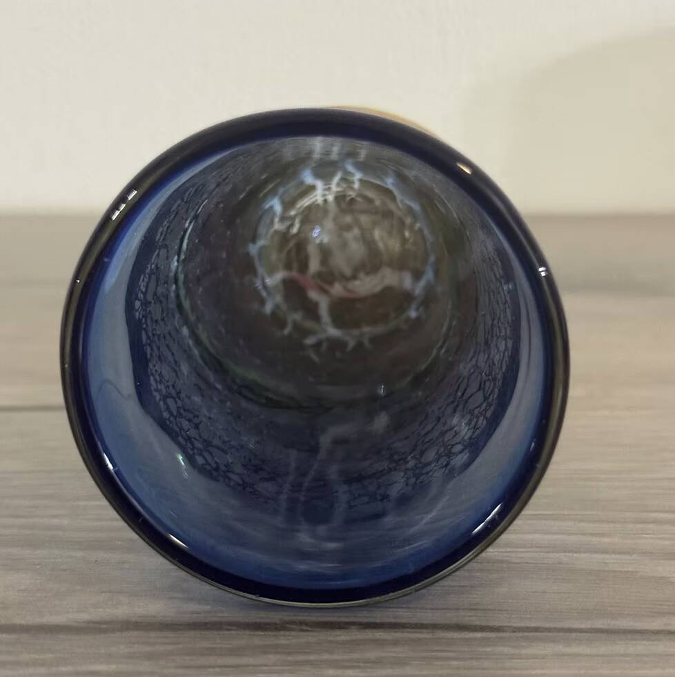 Paire de lunettes Ryukyu — Verre Awa craquelé, four Inamine, Okinawa