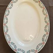 Grand Plat ovale Terre de Fer (36 cm) vers 1900