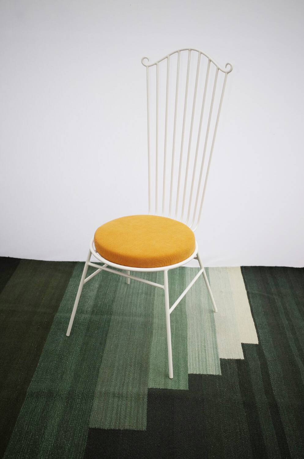 2 x Gartenstuhl vintage Metall blanc