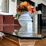 Glass coffee table