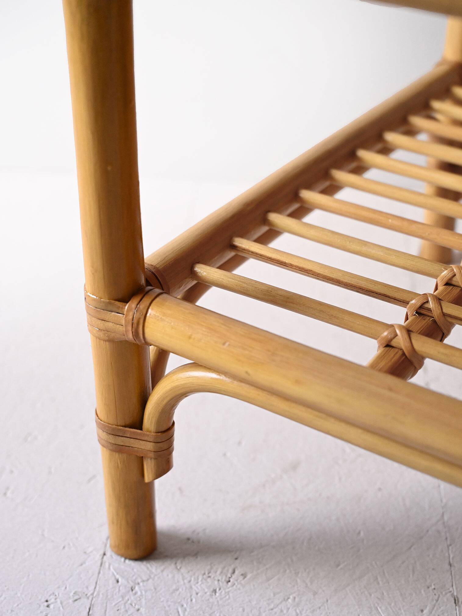 Vintage bamboo bedside tables