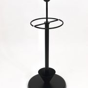 Black post-modern umbrella stand in the style of Castiglioni, Memphis, Italy, 1980s.