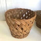 Wicker basket trio