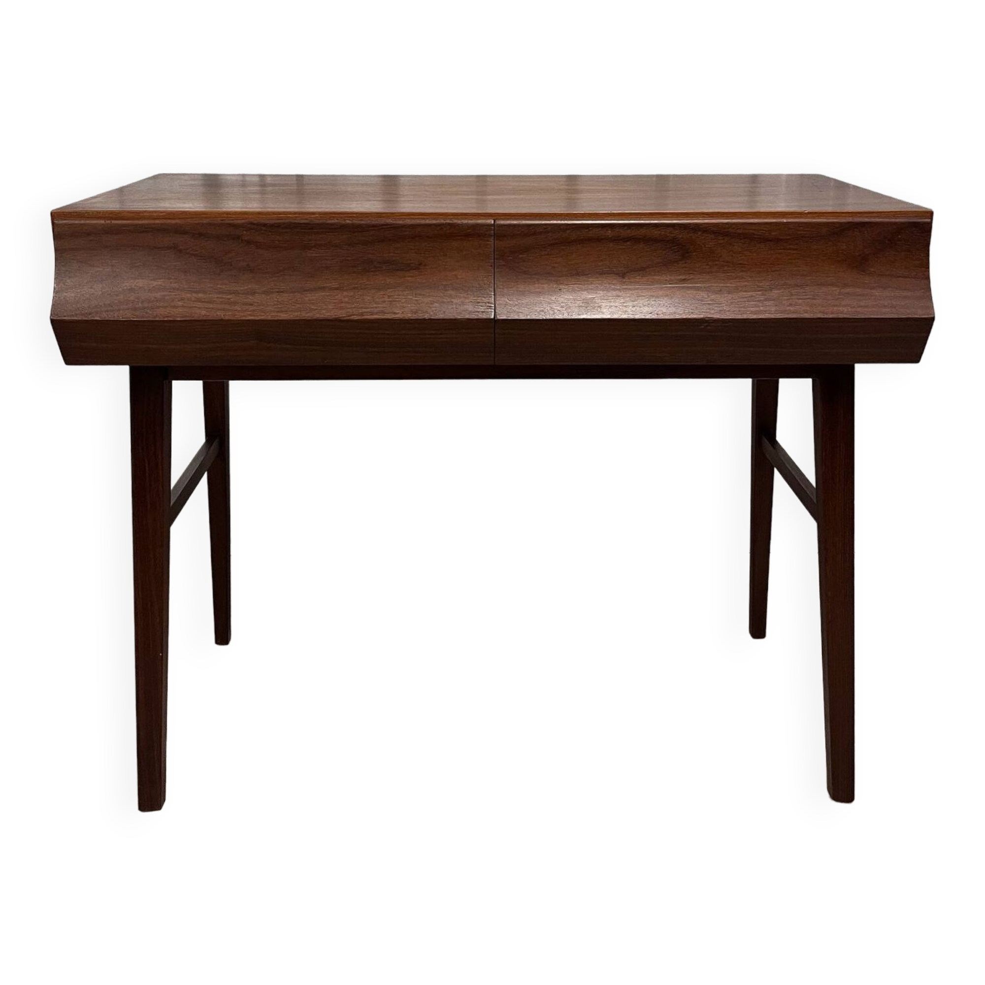 Swedish Console Table with Two Drawers in Dark Teak by G&T, 1960s