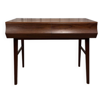 Swedish Console Table with Two Drawers in Dark Teak by G&T, 1960s