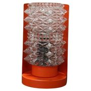 Murano Glass and Orange Metal Table Lamp, Italy, 1950s