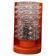 Murano Glass and Orange Metal Table Lamp, Italy, 1950s
