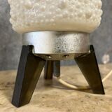 Bubble lamp in white plastic, plexiglass and aluminum from the 70s