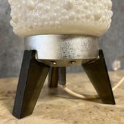 Bubble lamp in white plastic, plexiglass and aluminum from the 70s