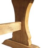 Natural wood farmhouse table