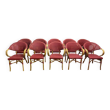 Suite of 12 garden armchairs - bistro 1960