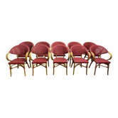 Suite of 12 garden armchairs - bistro 1960