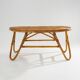 Table basse ovale en osier, années 1950
