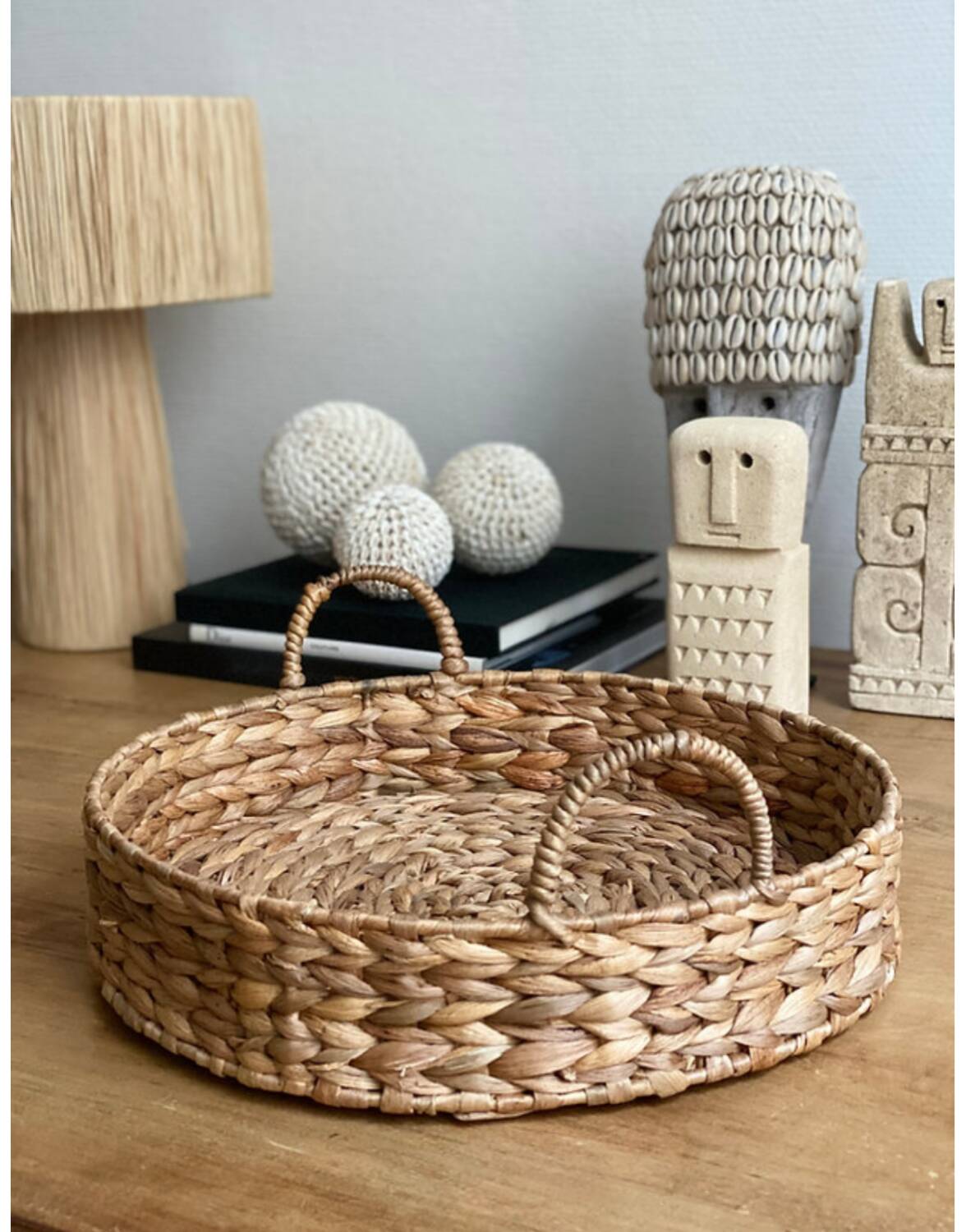 Round rattan plateau Bora bamboo Bali