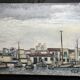 Mediterranean port landscape. Oil on canvas signed.