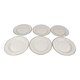 Set of 6 fine porcelain dessert plates from Bohemia with a gold rim.