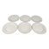 Set of 6 fine porcelain dessert plates from Bohemia with a gold rim.