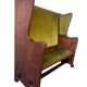 Antique wooden green bench / bench