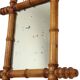 Antique Wooden Faux Bamboo Chinoiserie Mirror 40x34cm