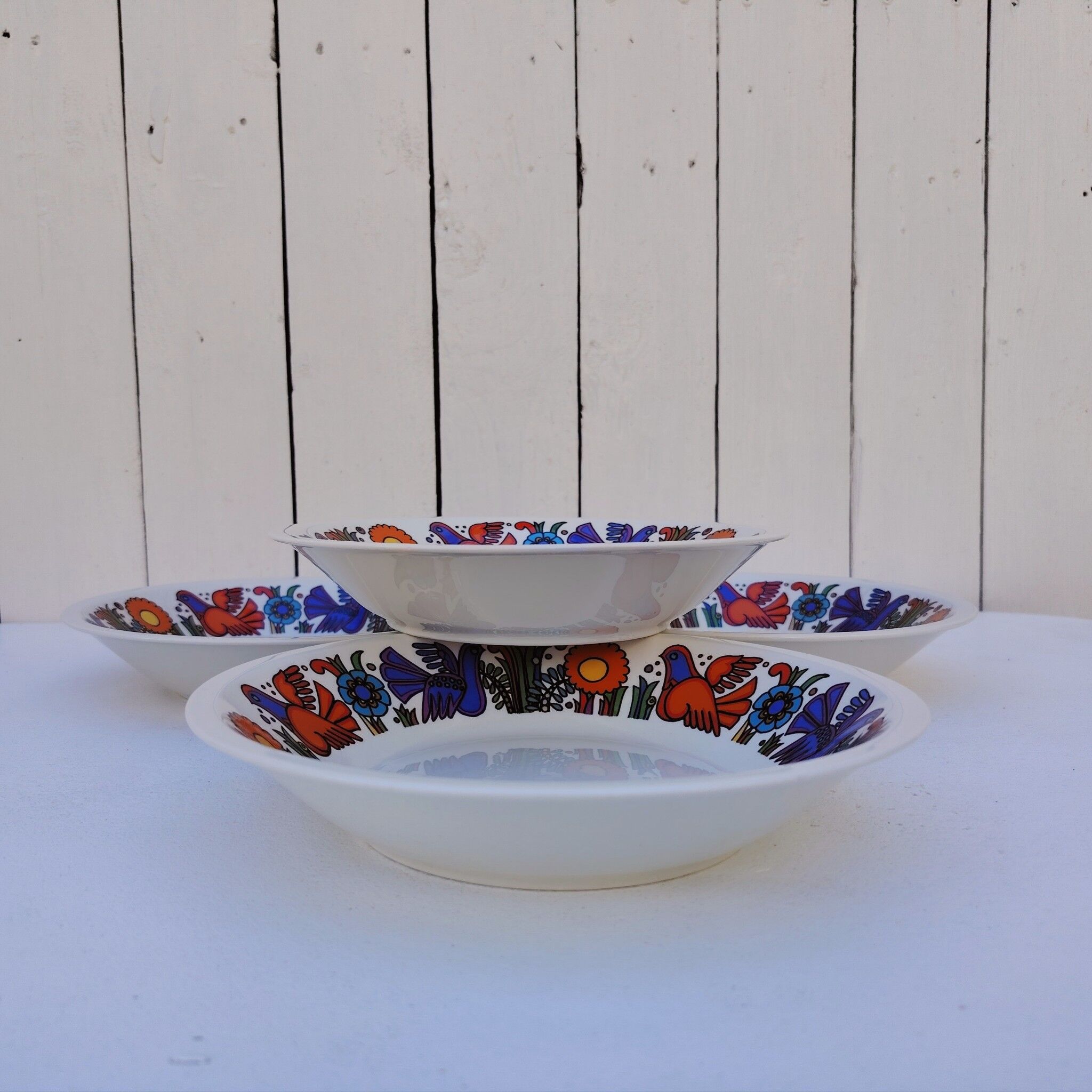 Villeroy & Boch porcelain deep plates, Acapulco