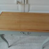 Console, side desk of beautiful craftsmanship re-enchanted in verdigris