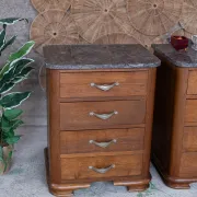 Vintage bedside table in Empire / Art Deco style