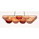 Italian Murano Glass and Brass Modular Linear Chandelier in Pink and Red