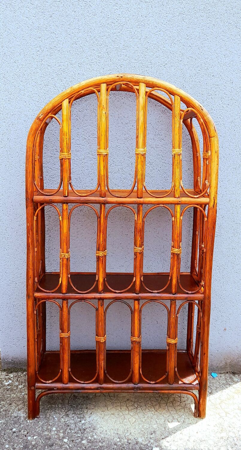 Rattan shelf