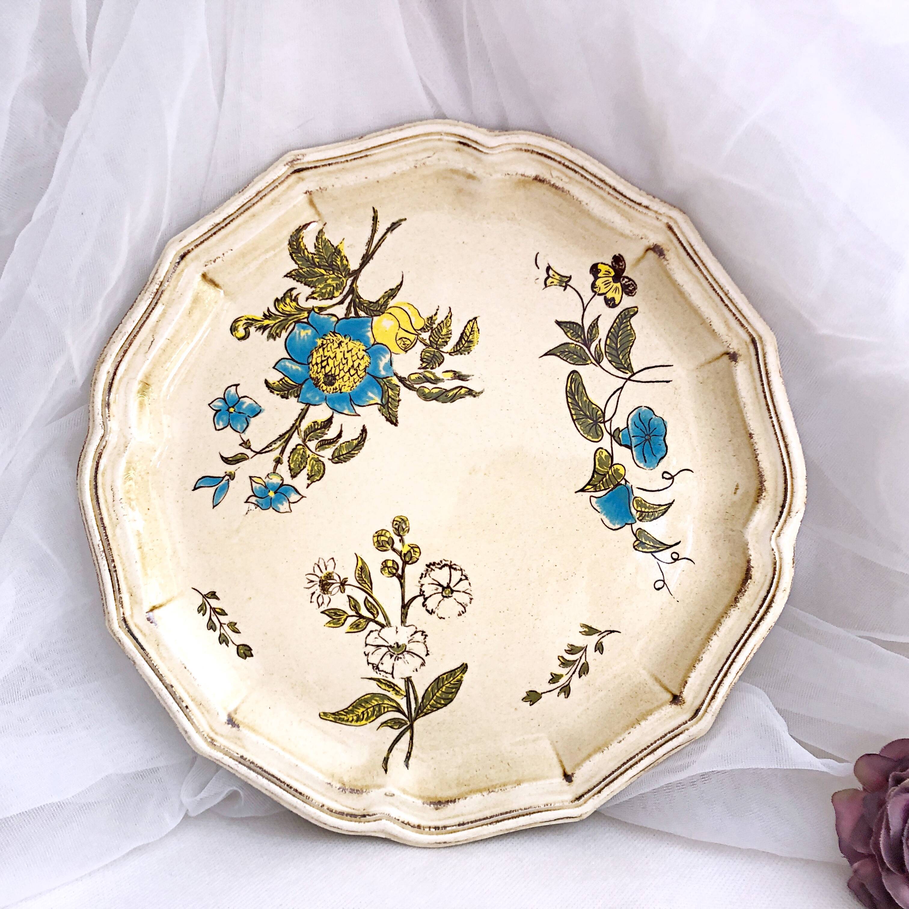 Decorative plate from Salins France decor Montpellier 25.5 cm